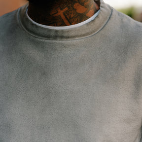 Schaeffer's Garment Hotel Raw Edge French Terry Crew Sweatshirt Dirty White