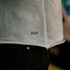 Schaeffer's Garment Hotel Raw Edge French Terry Crew Sweatshirt Dirty White