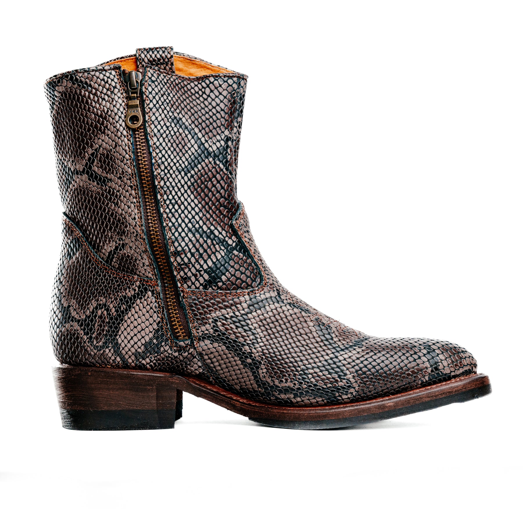 Santa Rosa Brand x Snake Oil Provisions Heartbreaker Boot Brown Snake
