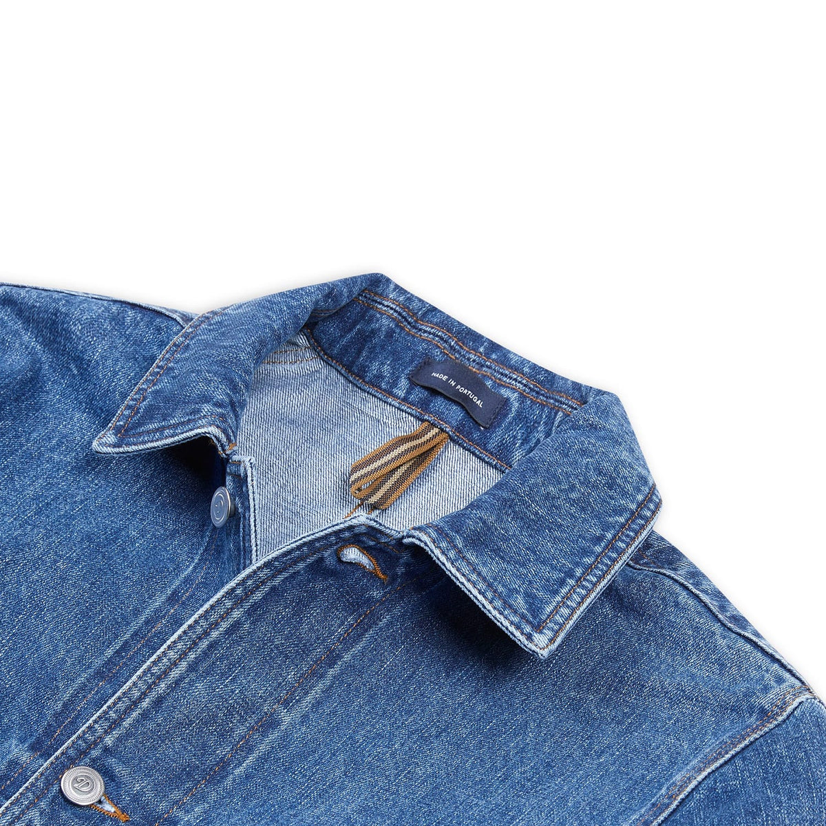 Drake's Bleach Wash Selvedge Denim Five-Pocket Chore Jacket