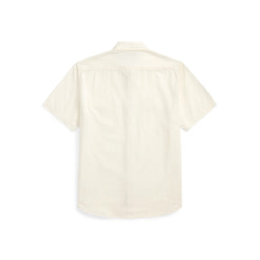 RRL Selvedge Detailed Woven Workshirt Natural/ Off White