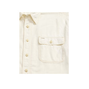 RRL Selvedge Detailed Woven Workshirt Natural/ Off White