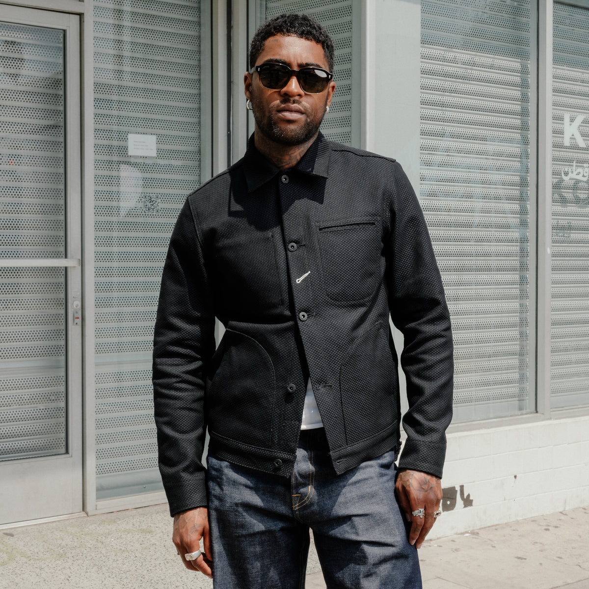 Rogue Territory x Snake Oil Provisions Sashiko Supply Jacket Stealth PRE-ORDER