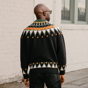 Stevenson Overall Co. Geometric Alpine Sweater Black FINAL SALE