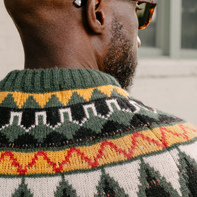 Stevenson Overall Co. Geometric Alpine Sweater Black FINAL SALE