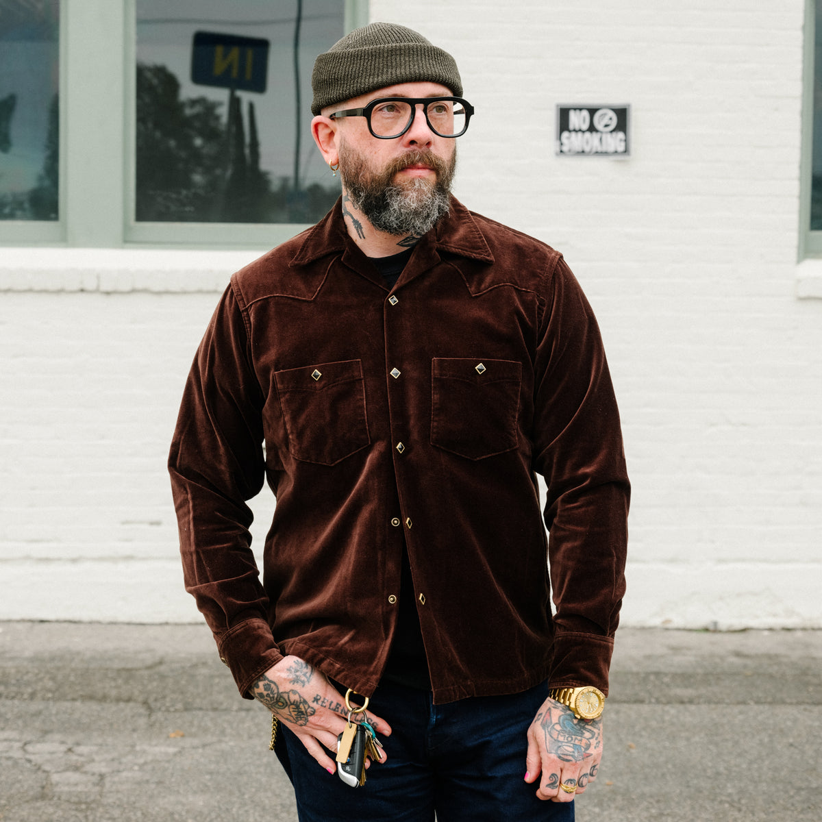 Stevenson Overall Co. Urban Lasso Shirt Dark Brown