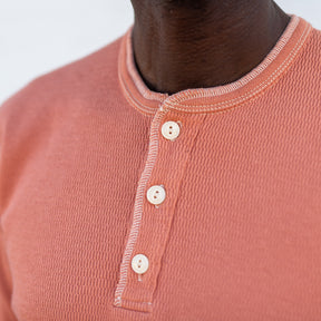 The Flat Head Henley Neck Thermal Light Orange
