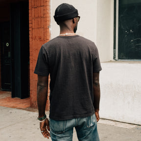 UES No. 8 Slub Nep Short Sleeve T-Shirt Black