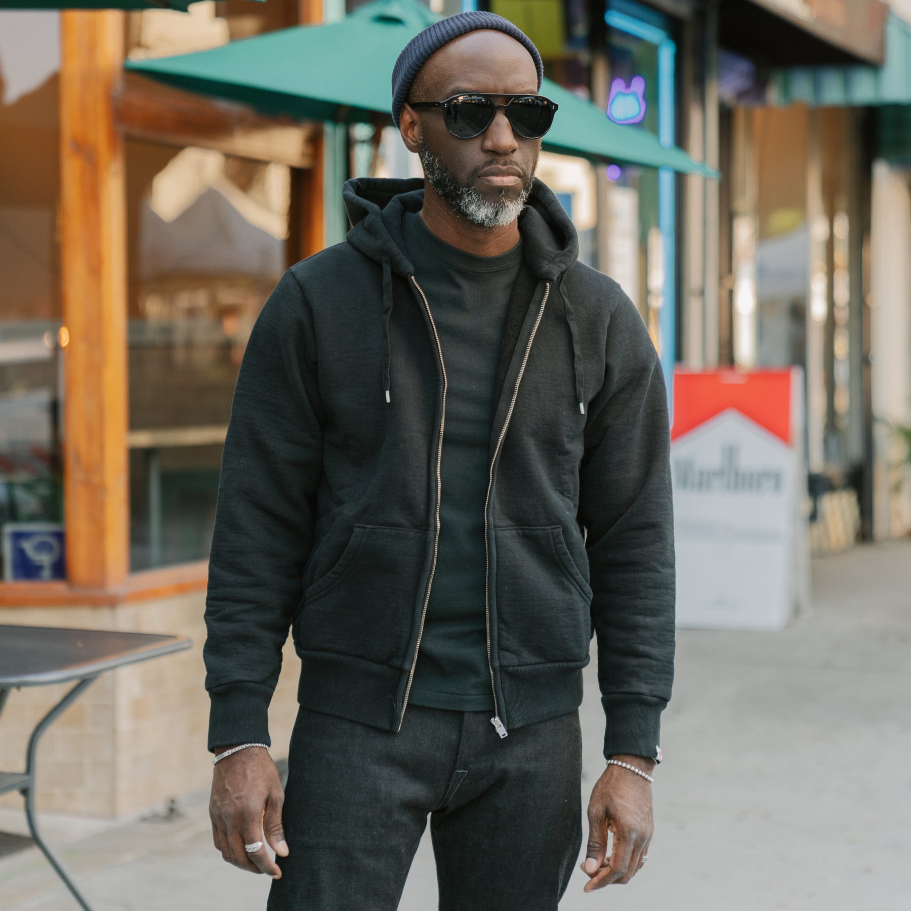 UES Zip Hoodie Black