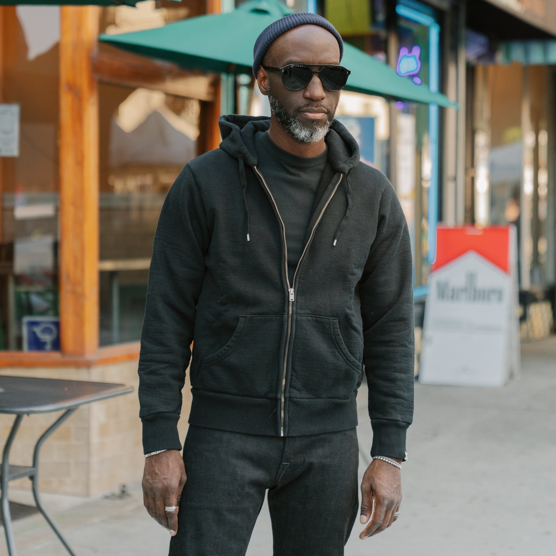 UES Zip Hoodie Black