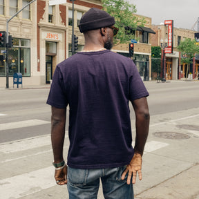 UES No. 8 Slub Nep Short Sleeve T-Shirt Navy