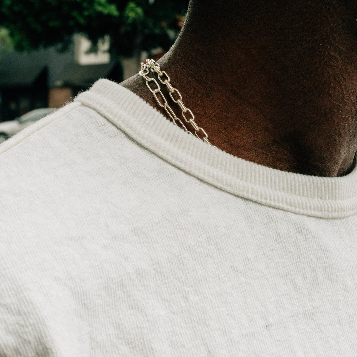 UES No. 8 Slub Nep Short Sleeve T-Shirt White