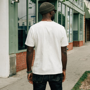 UES No. 8 Slub Nep Short Sleeve T-Shirt White