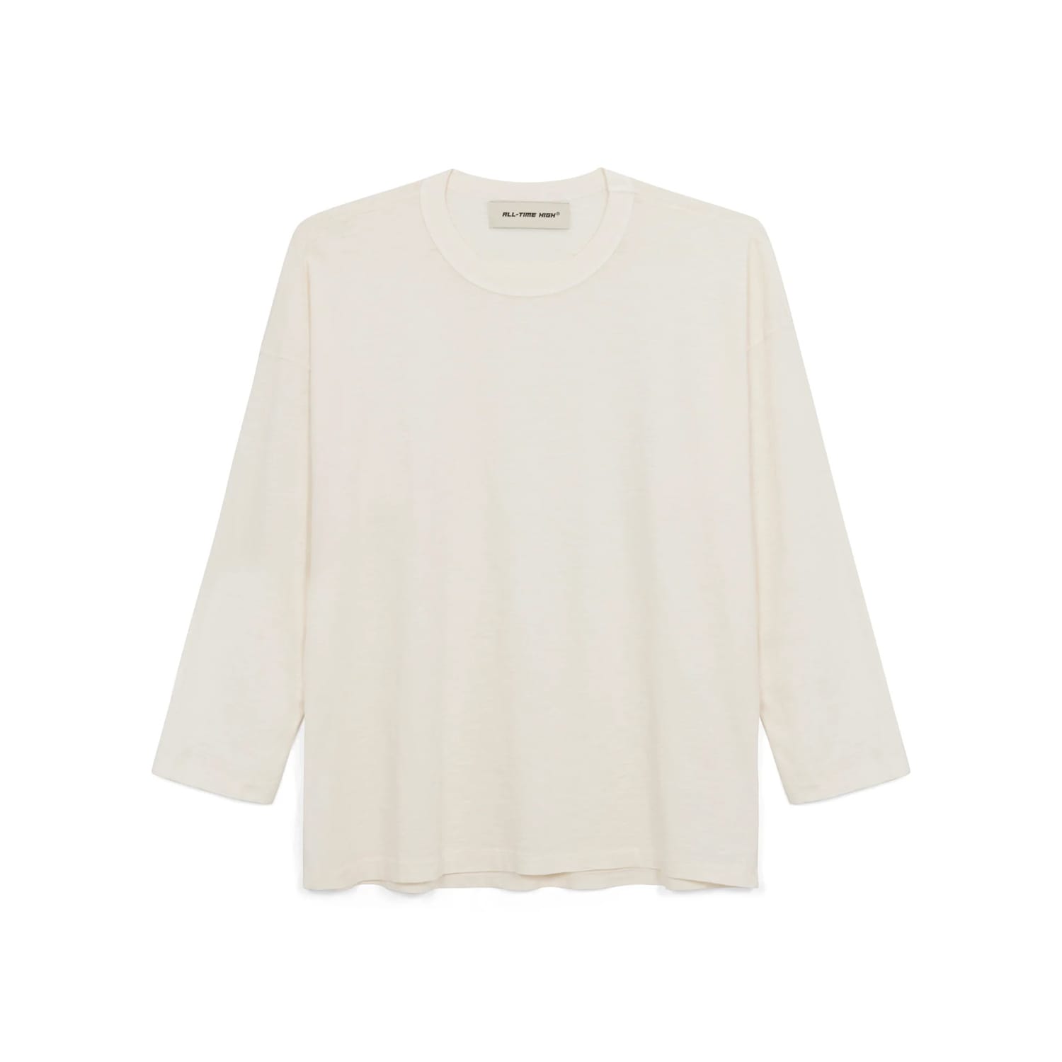 All-Time High Ultra Light Slub Knit Long Sleeve Tee Ivory