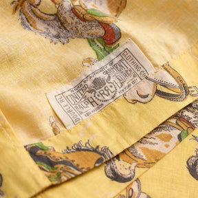 RRL Western-Print  Linen-Cotton Camp Shirt Yellow Multi