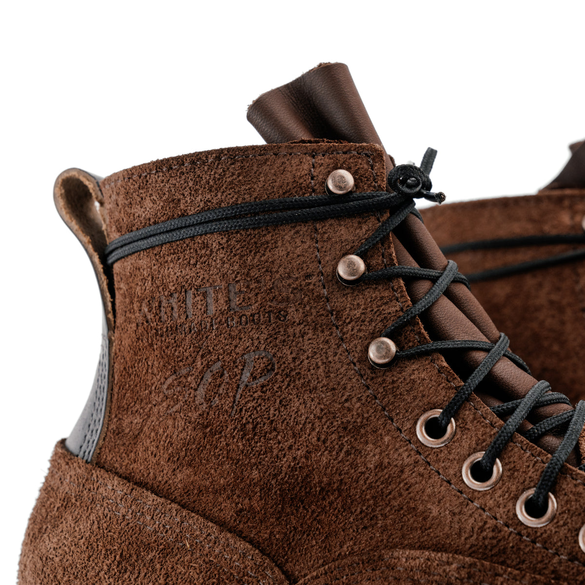 White's Boots x Snake Oil Provisions Big Shooter Brown Roughout