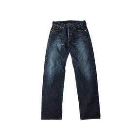 The Flat Head FN-D11C Left Hand Zimbabwe Cotton Wide Straight Real Aging Jeans