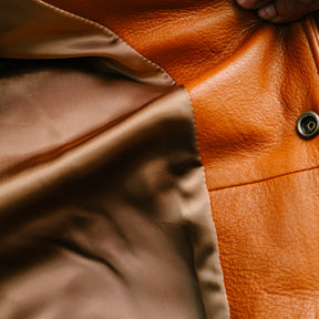 Y'2 Leather SV-01 Steer Oil & Horsehide Down Vest Camel/ Brown FINAL SALE