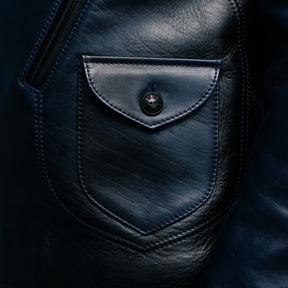 Y'2 Leather HR-56 Hand Dyed Horse Double Rider Navy