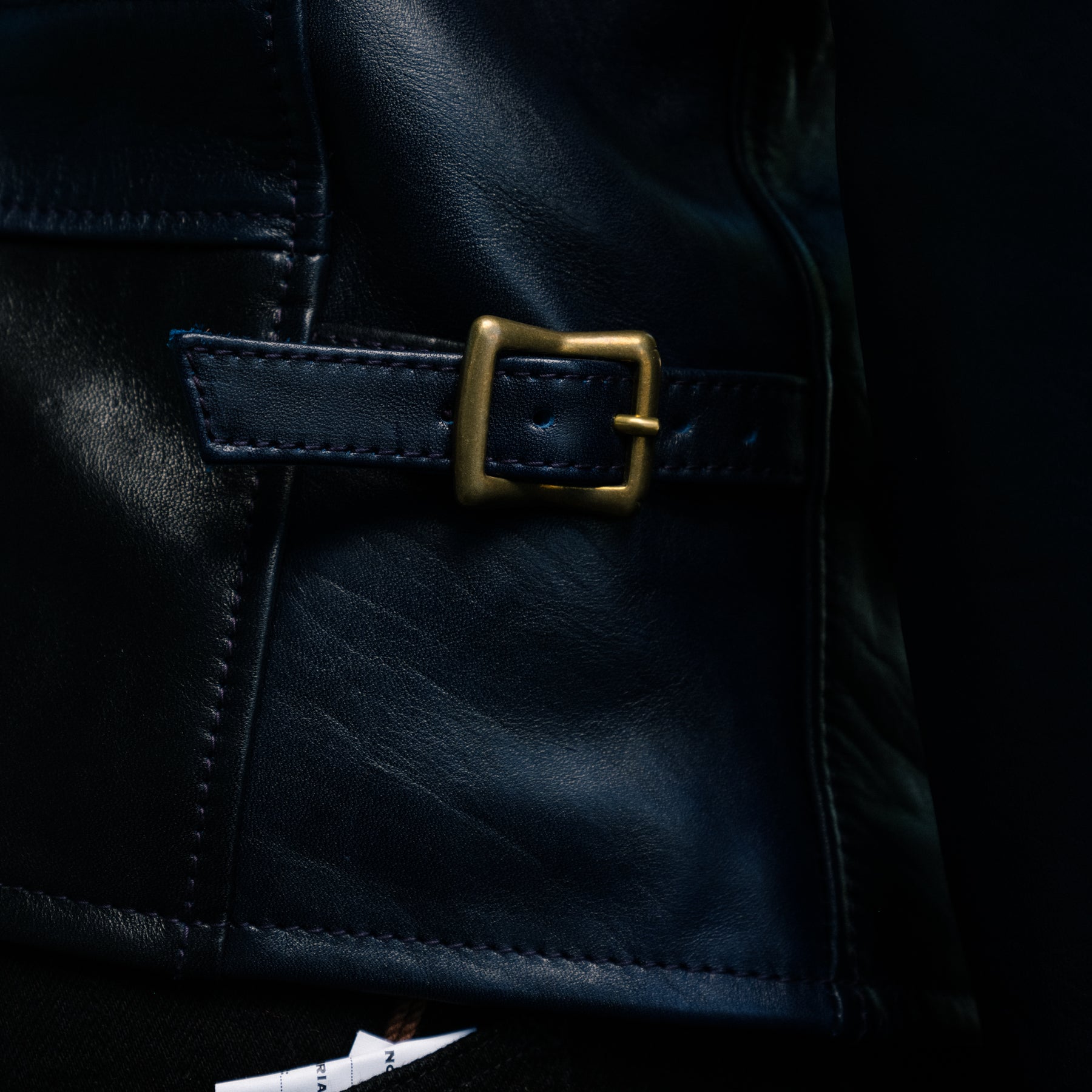 Y'2 Leather HR-56 Hand Dyed Horse Double Rider Navy