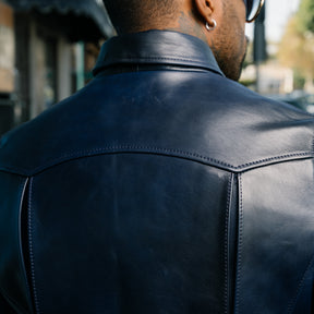 Y'2 Leather HR-56 Hand Dyed Horse Double Rider Navy