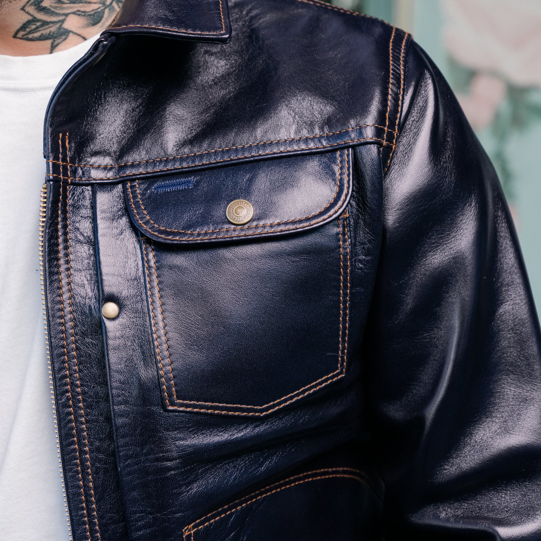 Y'2 Leather IB-161 Indigo Horse Model 60s Denim Zip Jacket