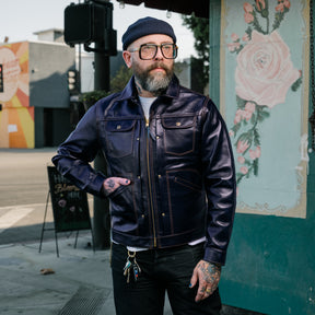 Y'2 Leather IB-161 Indigo Horse Model 60s Denim Zip Jacket