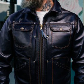 Y'2 Leather IB-161 Indigo Horse Model 60s Denim Zip Jacket