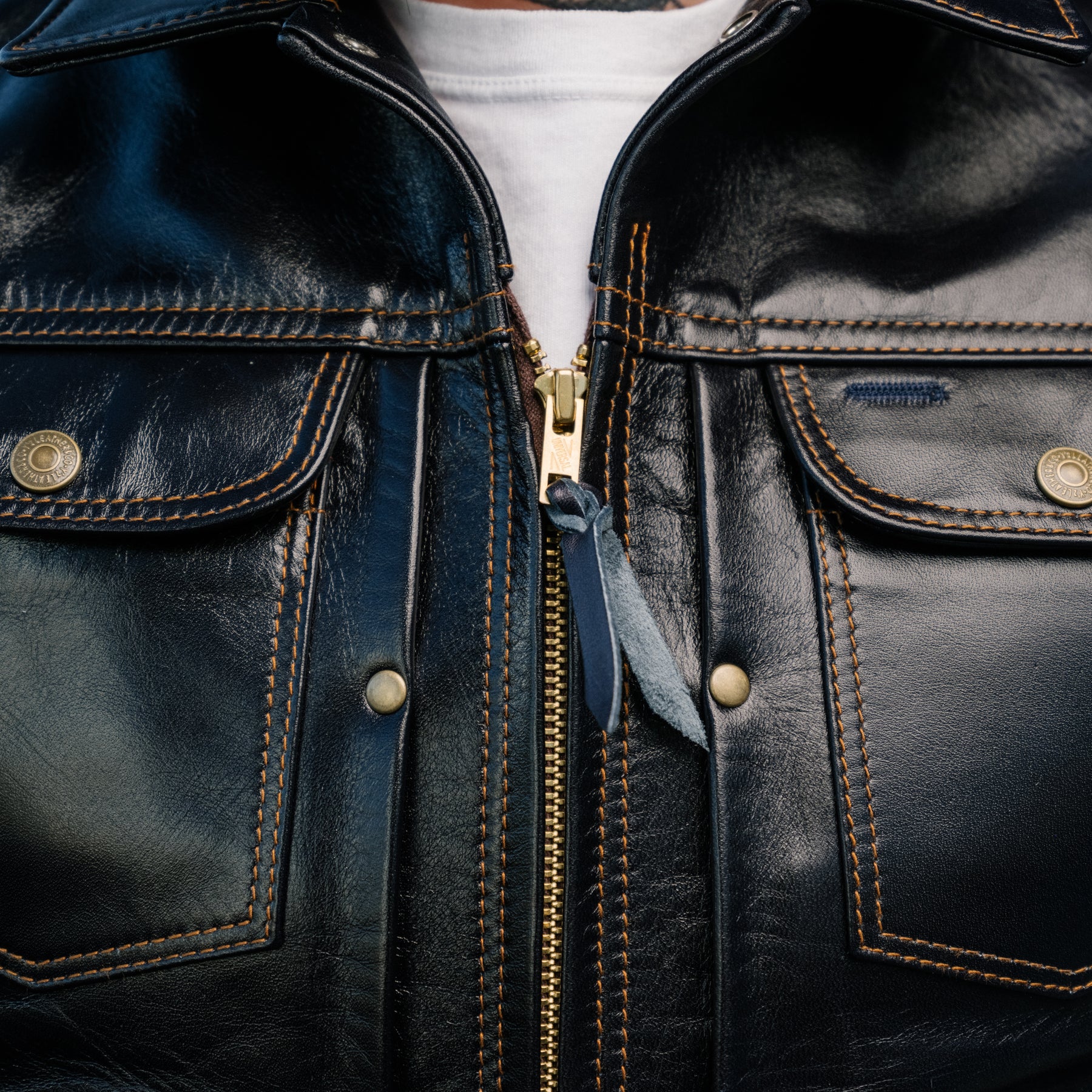 Y'2 Leather IB-161 Indigo Horse Model 60s Denim Zip Jacket