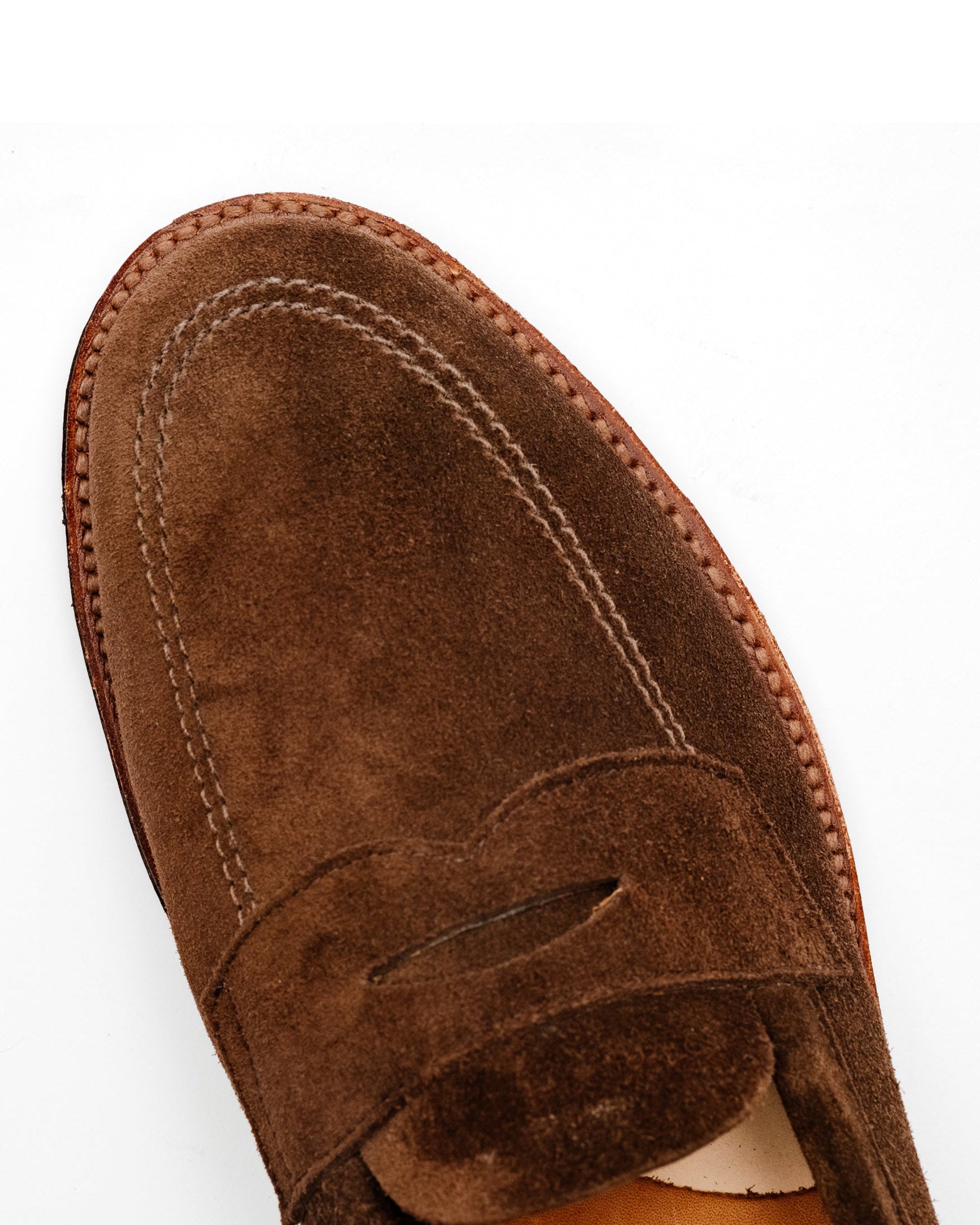 Alden 6224L Unlined Penny Loafer Dark Brown Suede