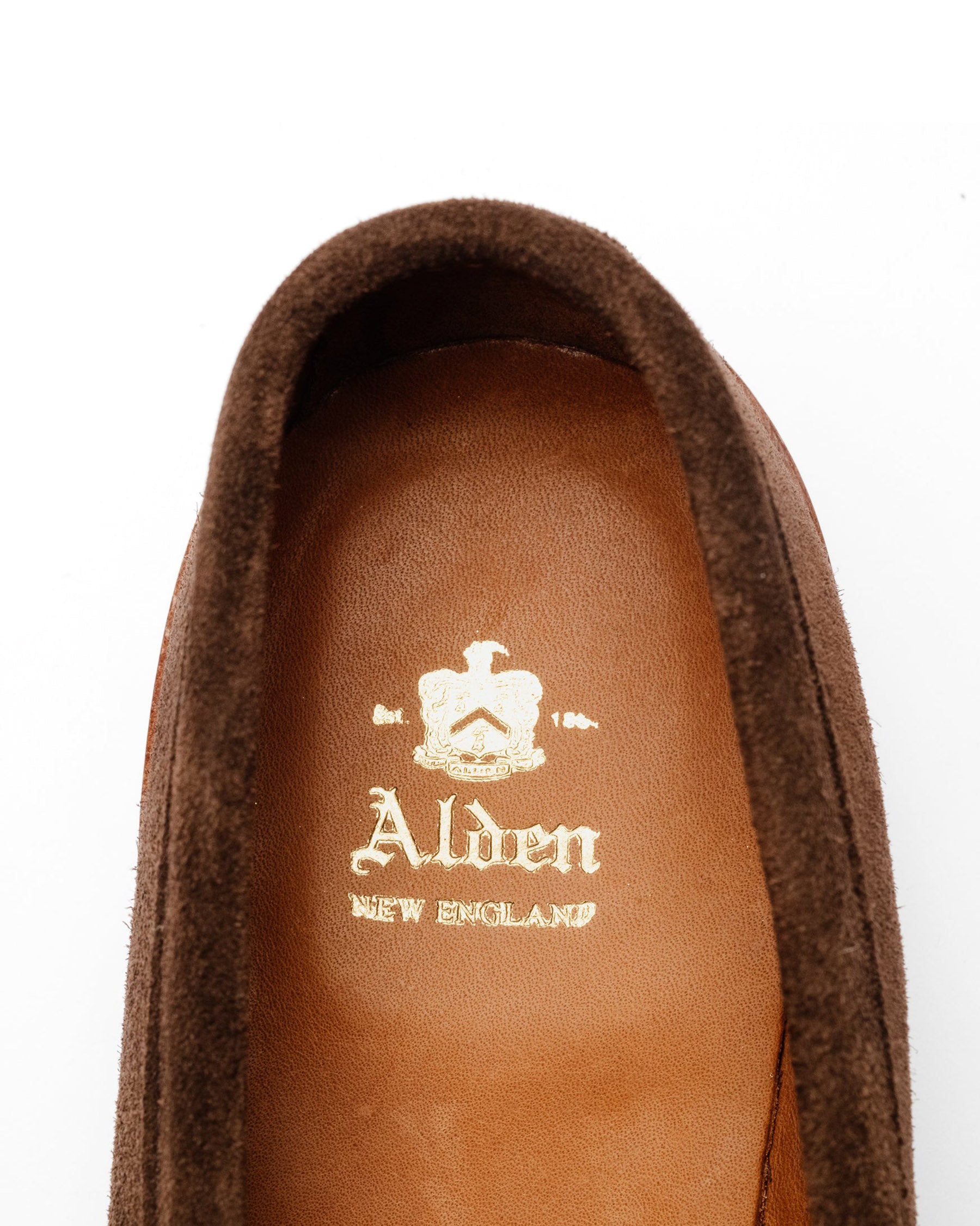 Alden 6224L Unlined Penny Loafer Dark Brown Suede