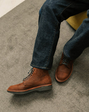 Alden x Snake Oil Provisions Lafayette Boot Reverse Tobacco Chamois
