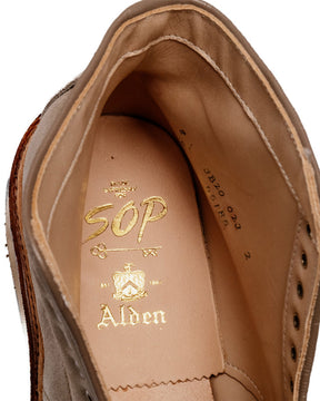 Alden x Snake Oil Provisions Lestat Plain Toe Boot Milkshake Suede
