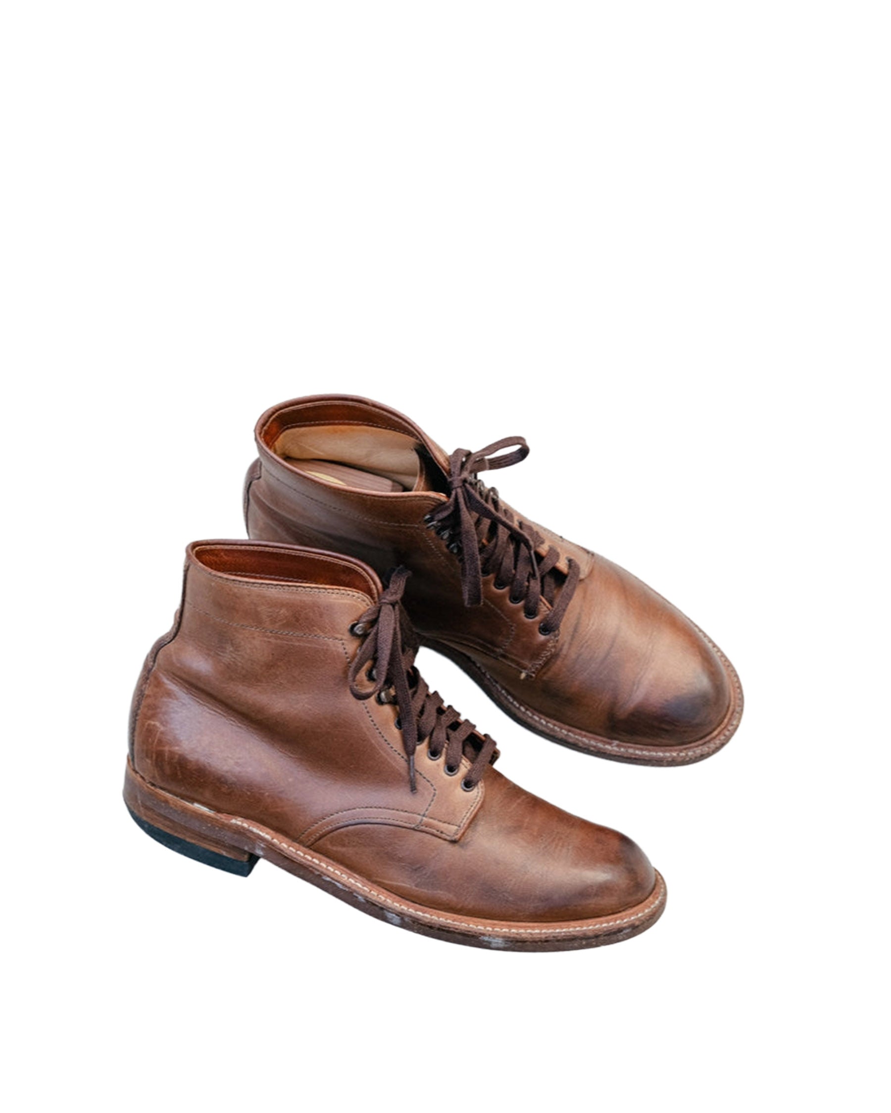 靴 Alden Natural Chromexcel Vtip US8.5 B/D Alden x Snake Oil Provisions Union Plain Toe Boot Natural Chromexcel
