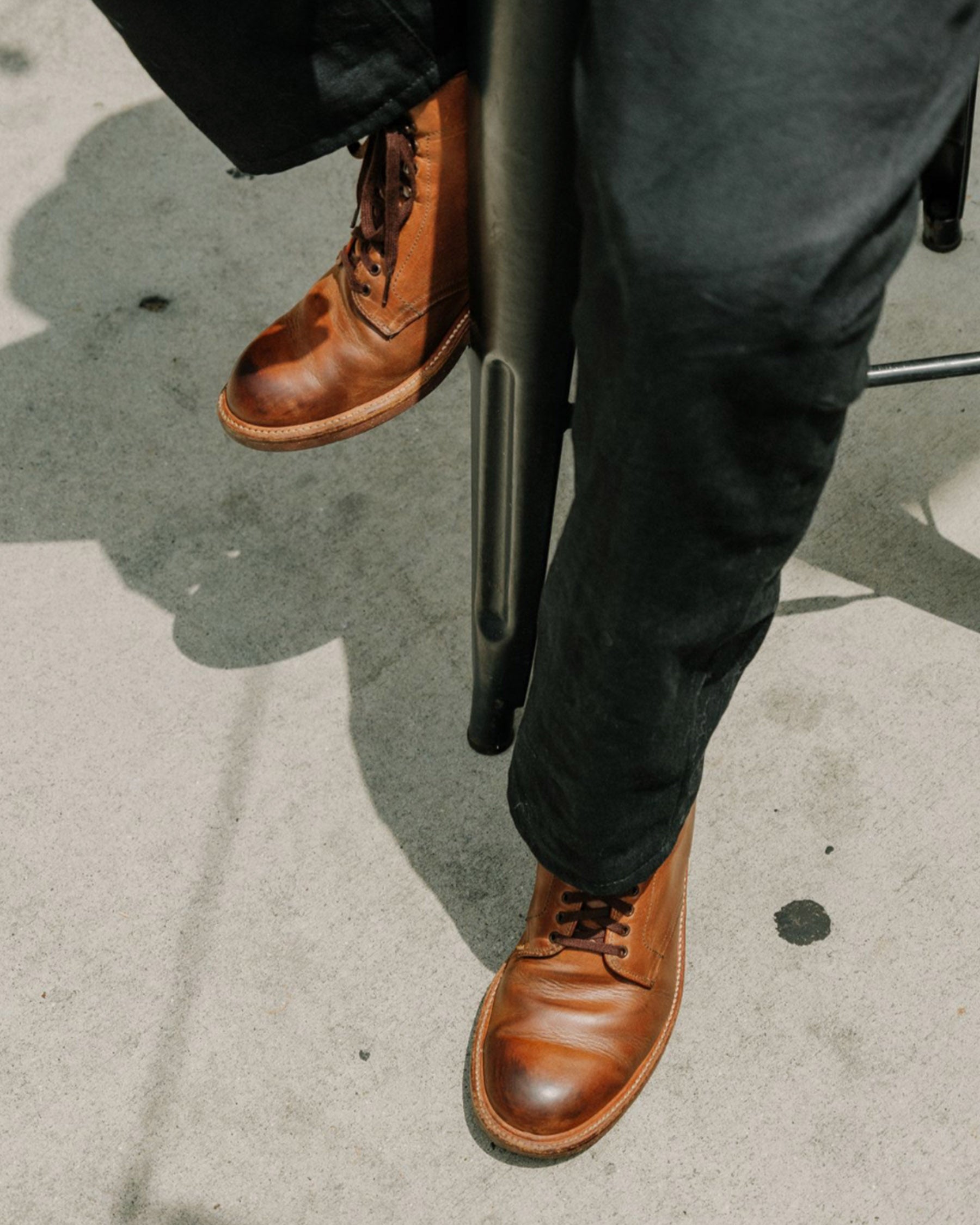 Alden x Snake Oil Provisions Union Plain Toe Boot Natural Chromexcel