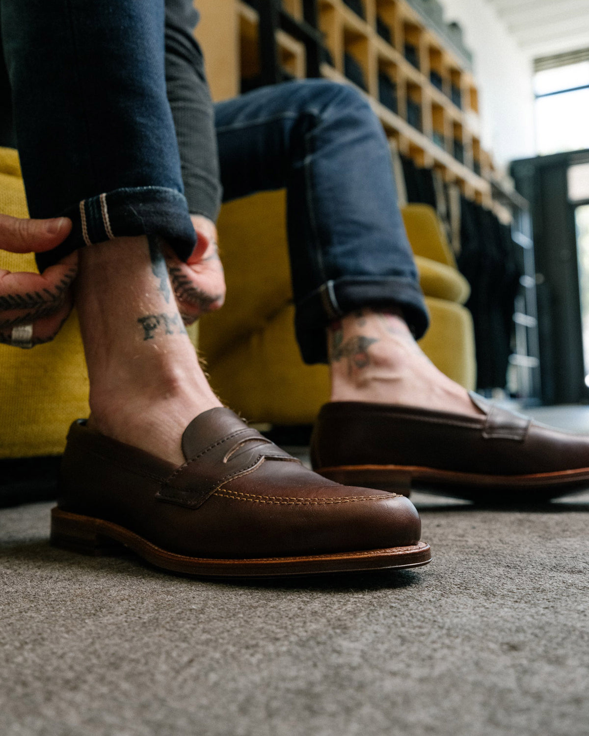 Alden x Snake Oil Provisions Unlined Loafer Brown Chromexcel