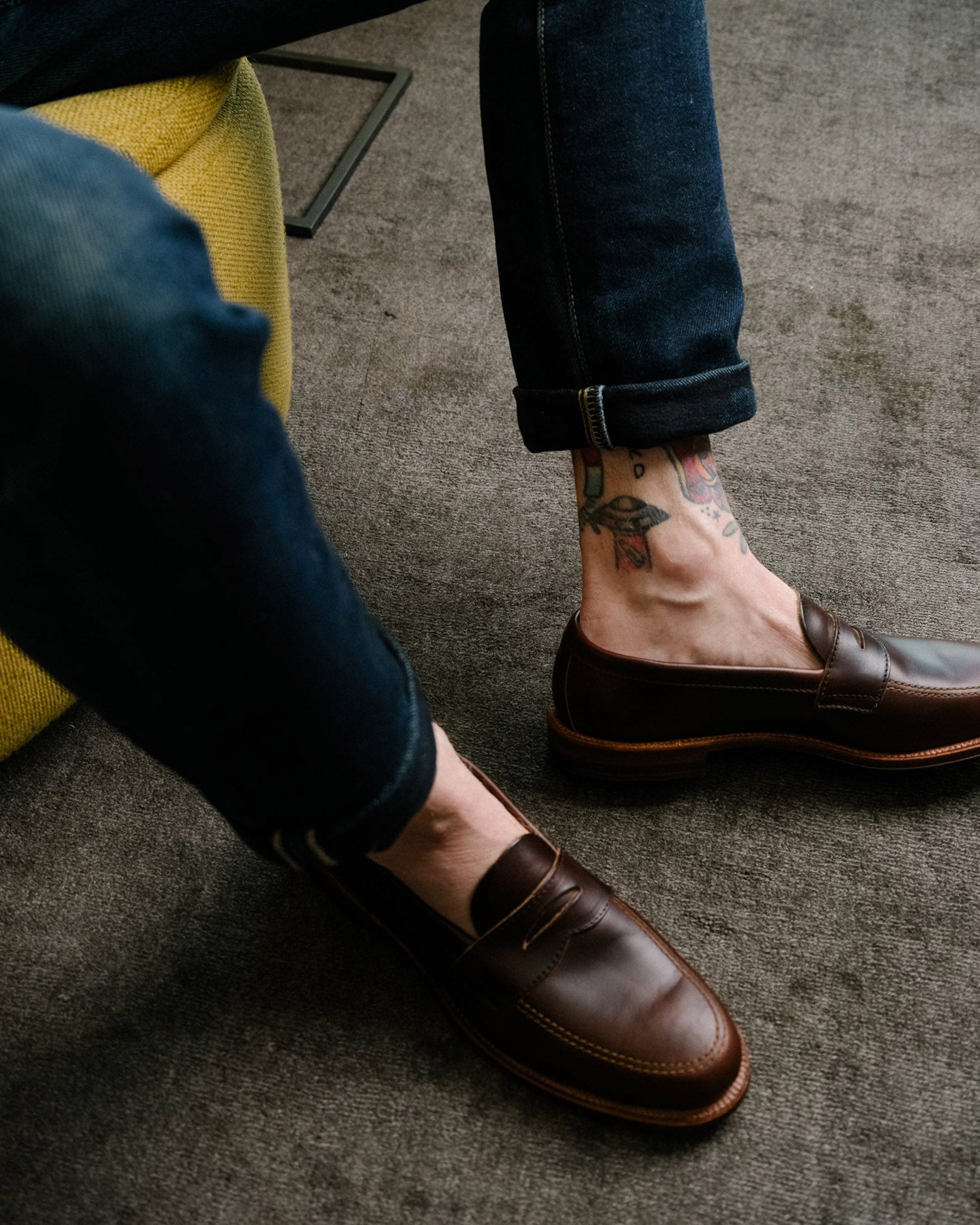Alden x Snake Oil Provisions Unlined Loafer Brown Chromexcel