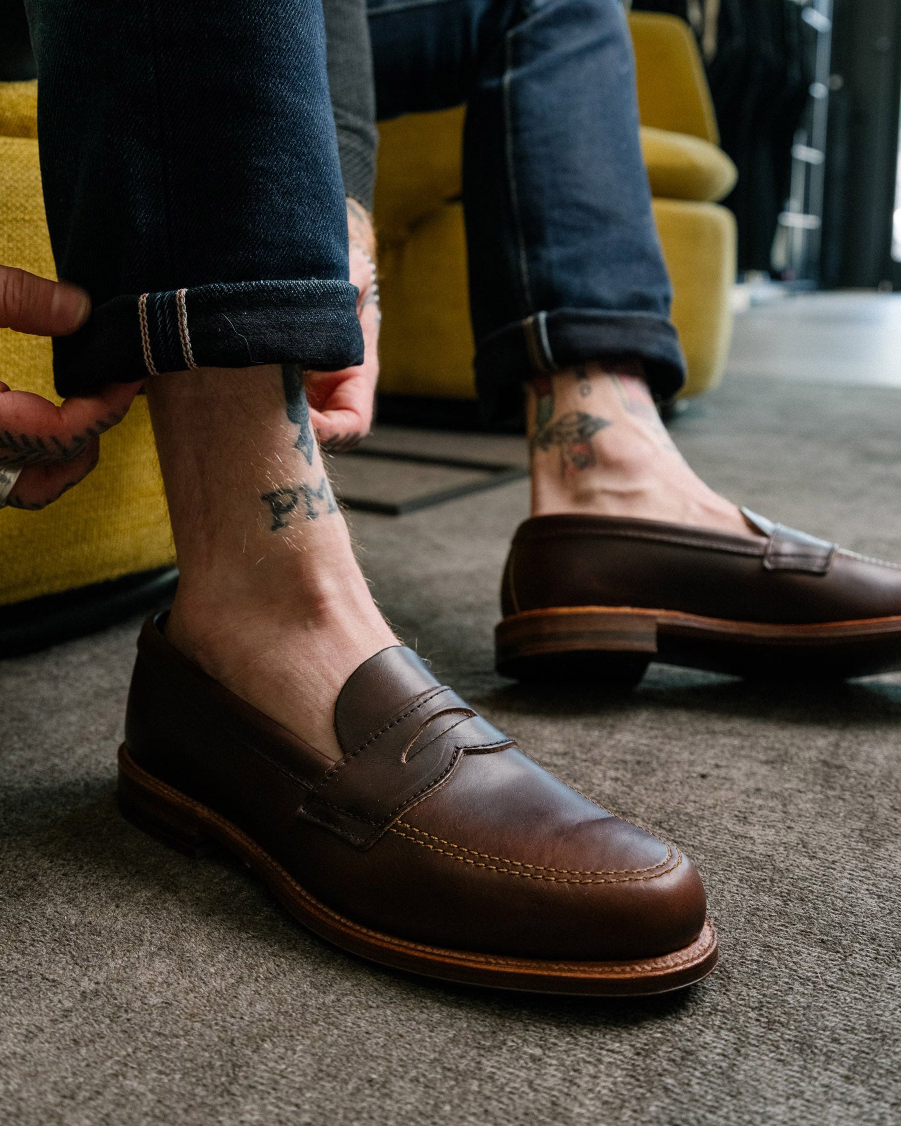 Alden x Snake Oil Provisions Unlined Loafer Brown Chromexcel