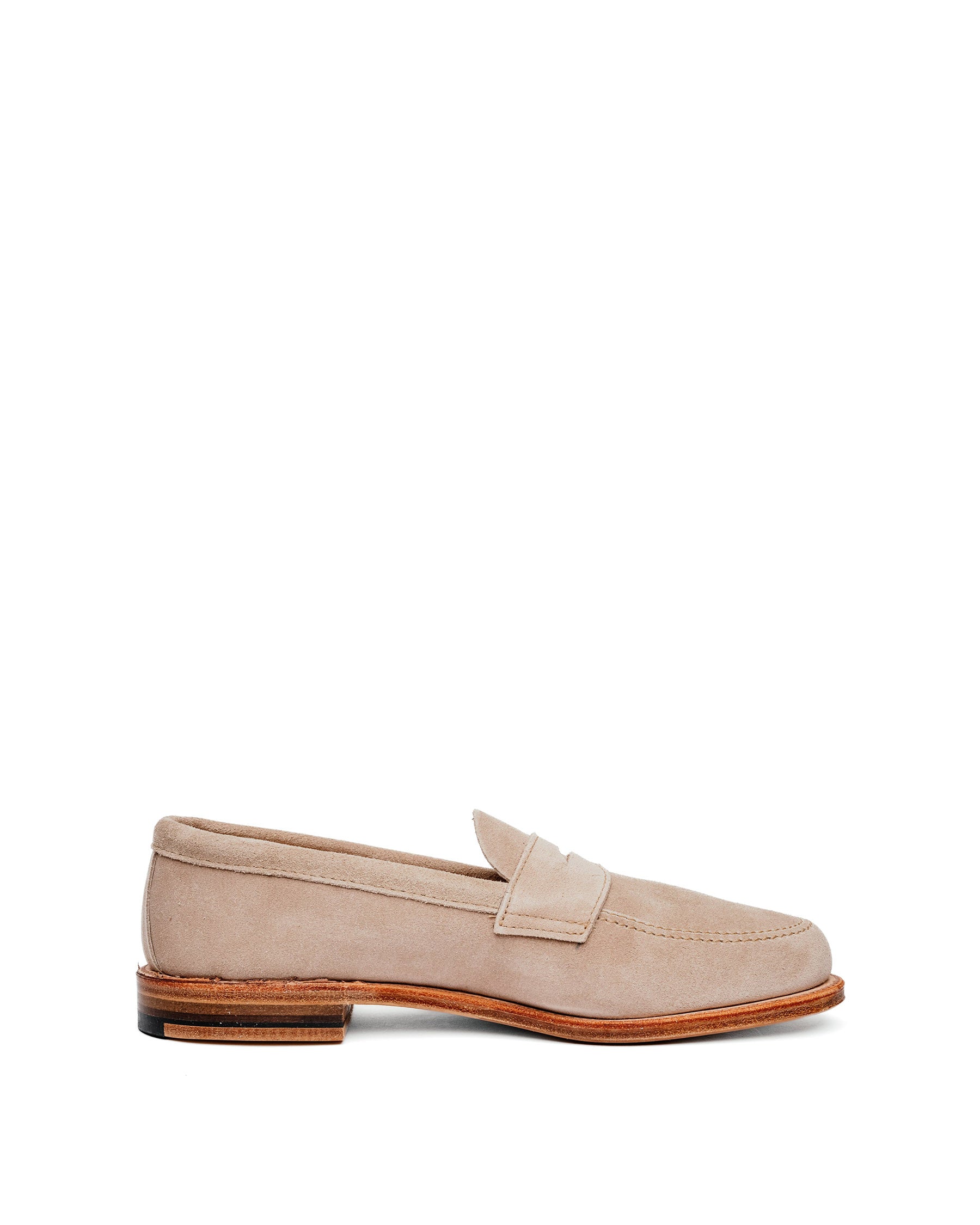 Alden x Snake Oil Provisions Unlined Penny Loafer Milkshake Suede