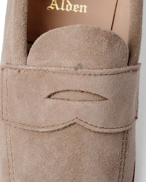 Alden x Snake Oil Provisions Unlined Penny Loafer Milkshake Suede