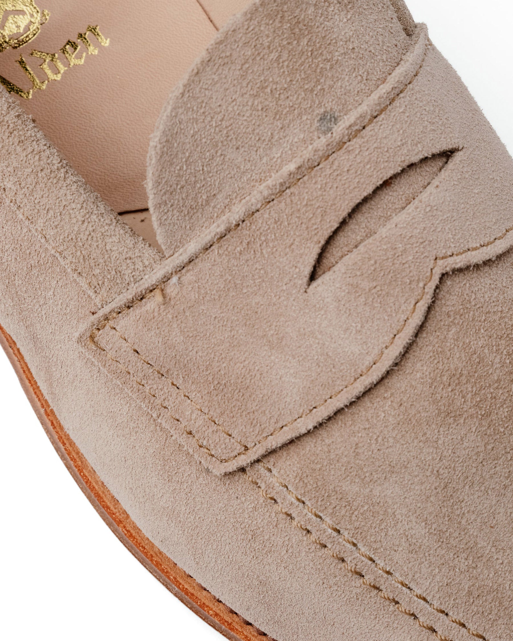 Alden x Snake Oil Provisions Unlined Penny Loafer Milkshake Suede