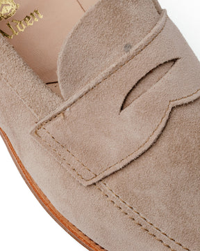 Alden x Snake Oil Provisions Unlined Penny Loafer Milkshake Suede