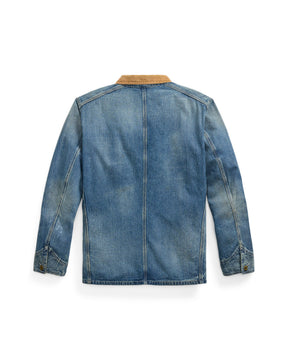RRL Corduroy-Collar Indigo Denim Jacket Wrightsville Wash