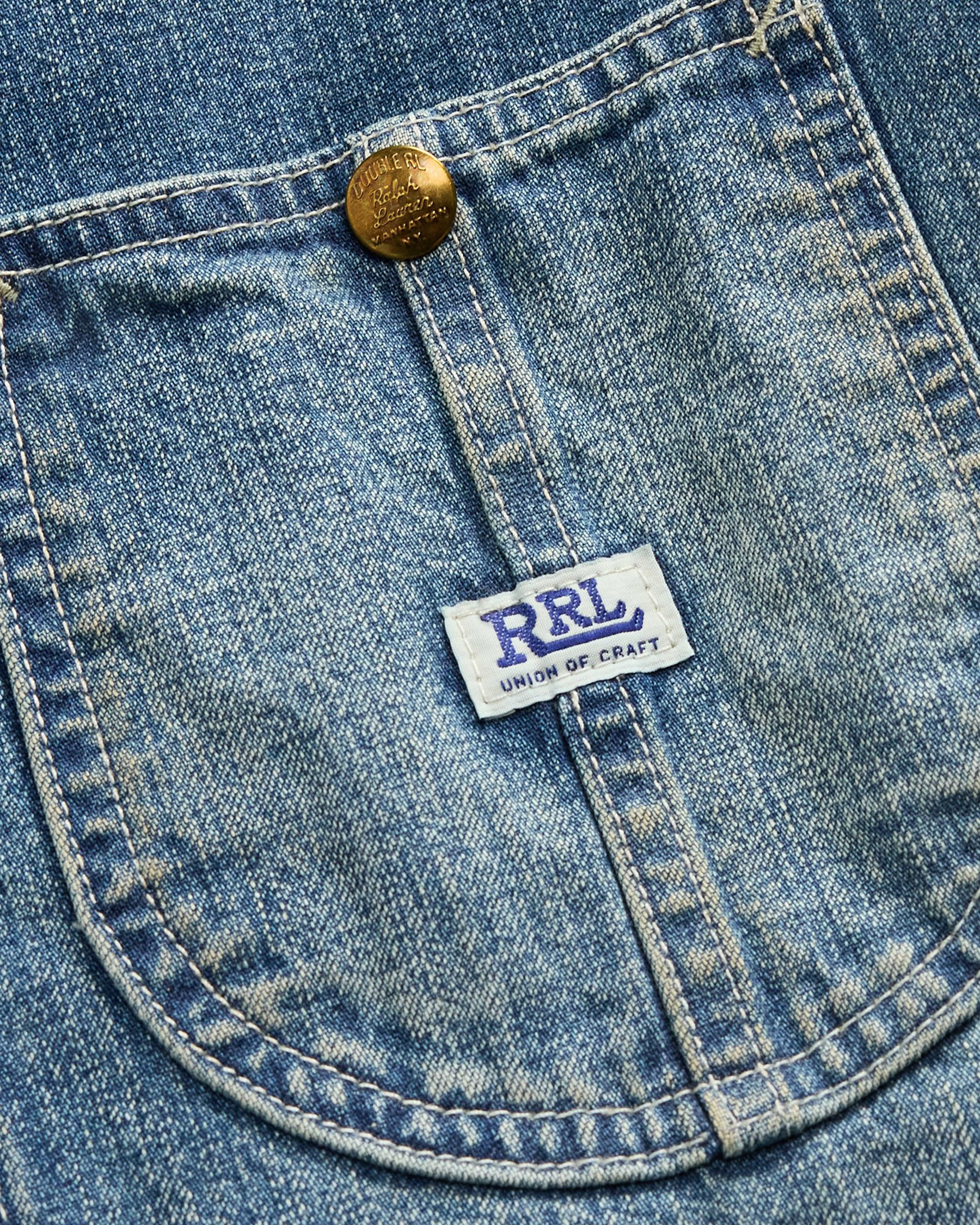 RRL Corduroy-Collar Indigo Denim Jacket Wrightsville Wash