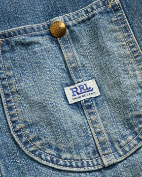 RRL Corduroy-Collar Indigo Denim Jacket Wrightsville Wash