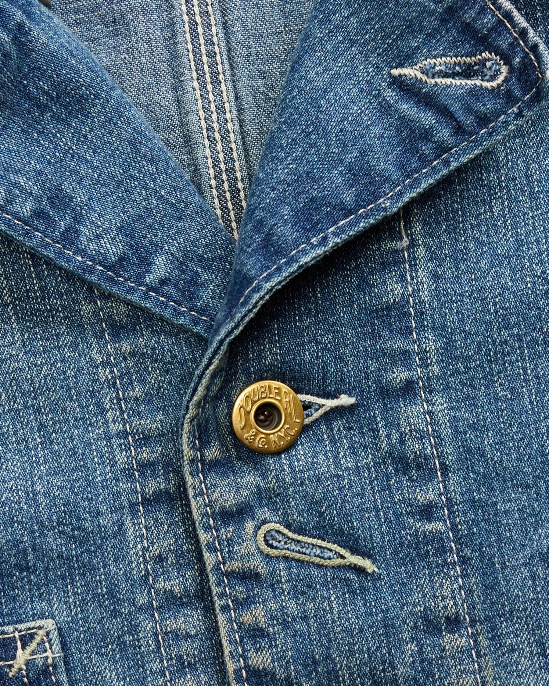 RRL Corduroy-Collar Indigo Denim Jacket Wrightsville Wash