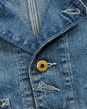 RRL Corduroy-Collar Indigo Denim Jacket Wrightsville Wash