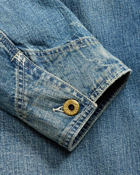 RRL Corduroy-Collar Indigo Denim Jacket Wrightsville Wash