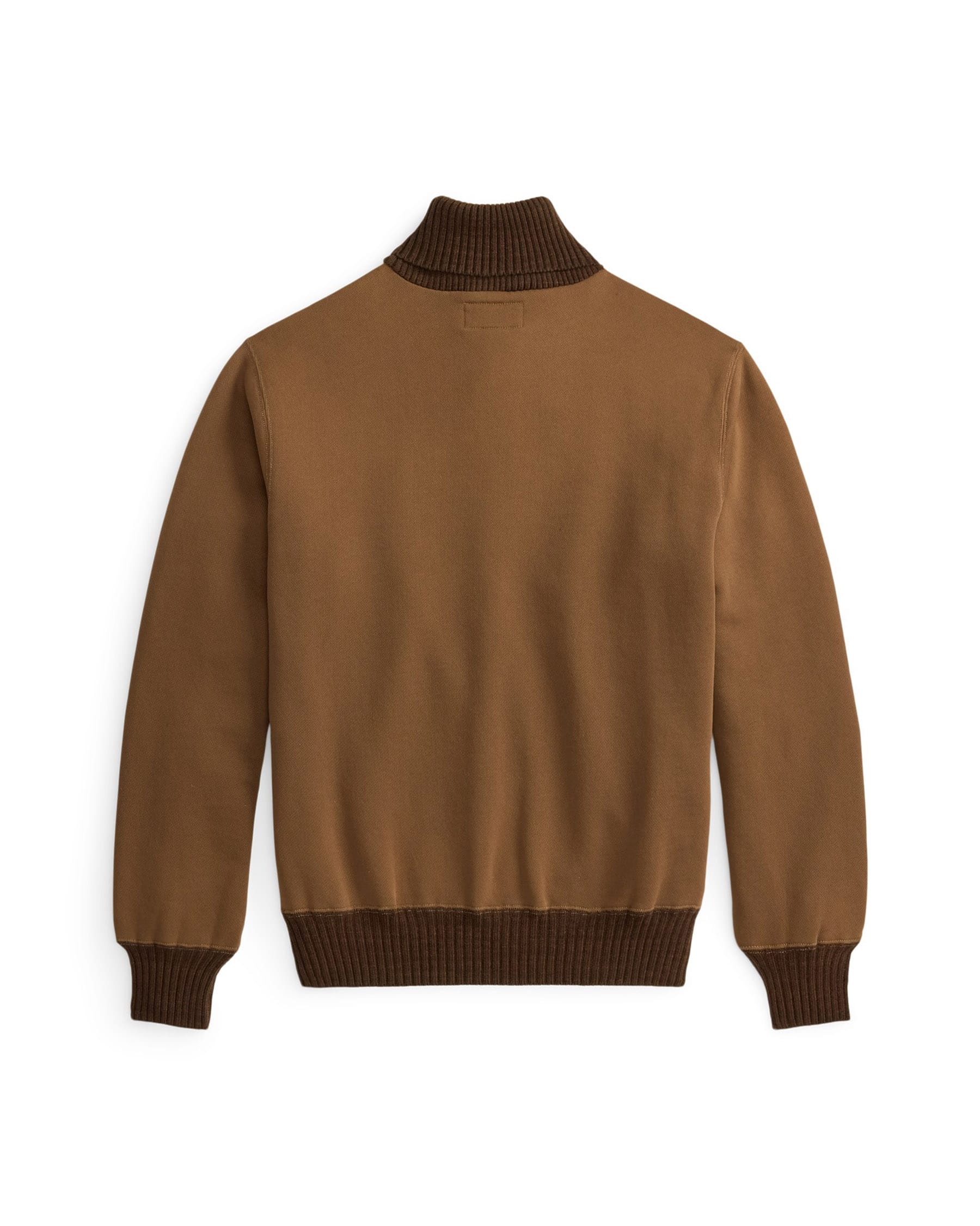 RRL Garment-Dyed Fleece Shawl Sweatshirt Tan