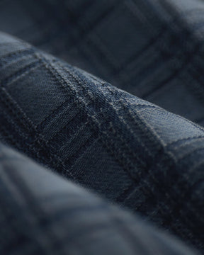 RRL Indigo Plaid Jacquard Denim Jacket Holland Wash